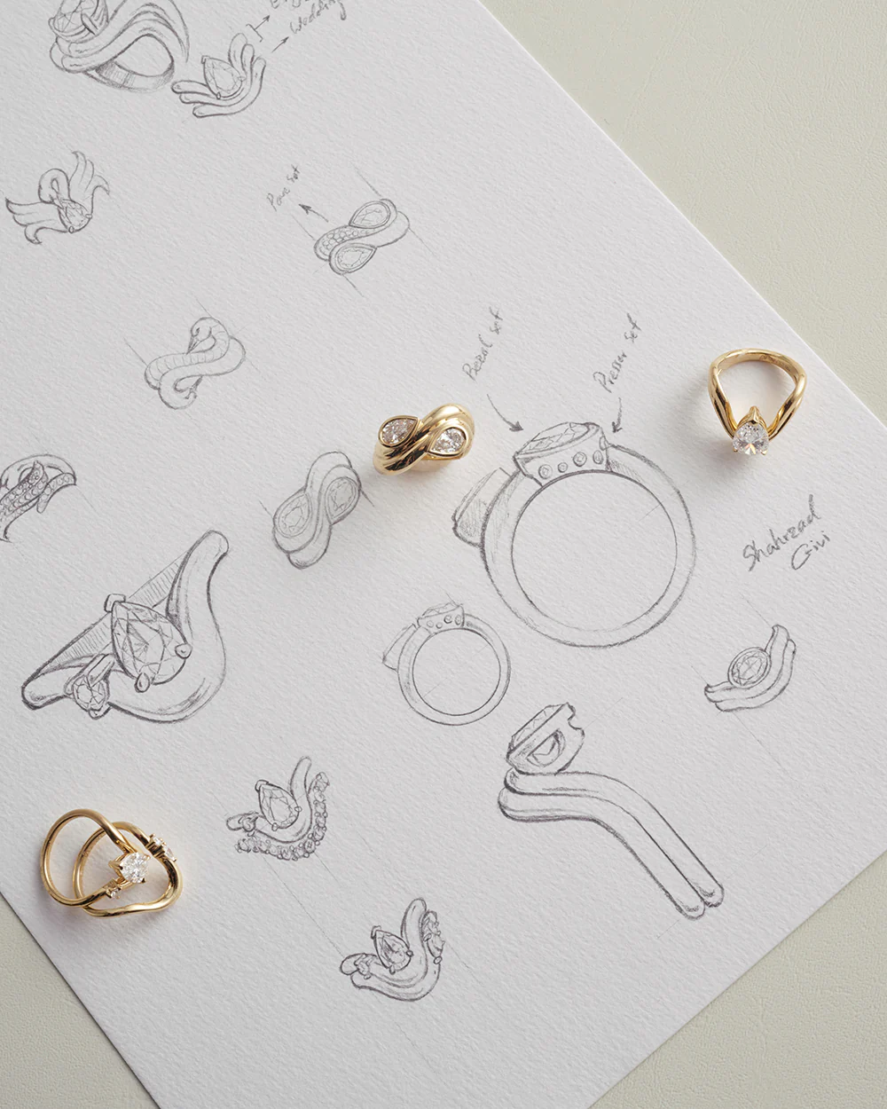 Castor Pear Toi et Moi Diamond Ring - Image 4