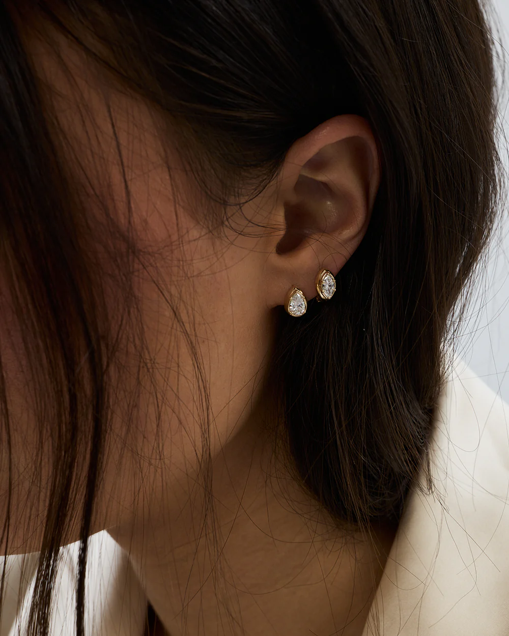 Cleo Marquise Diamond Huggies - Image 24