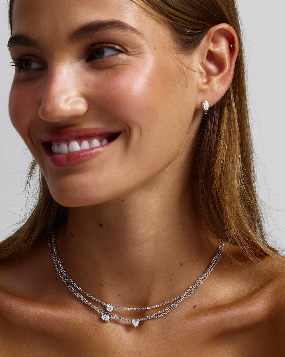 Cleo Marquise Diamond Huggies - Image 5