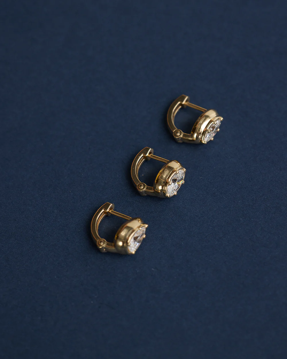 Cleo Marquise Diamond Huggies - Image 7