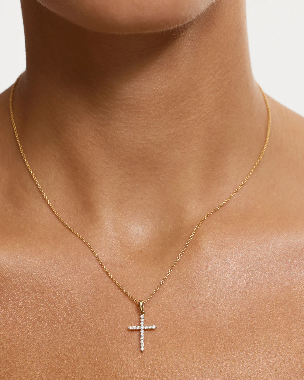 Diamond Cross Necklace - Image 3