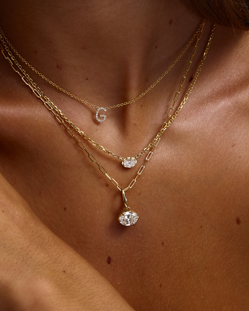 Diamond Initial Necklace - Image 5