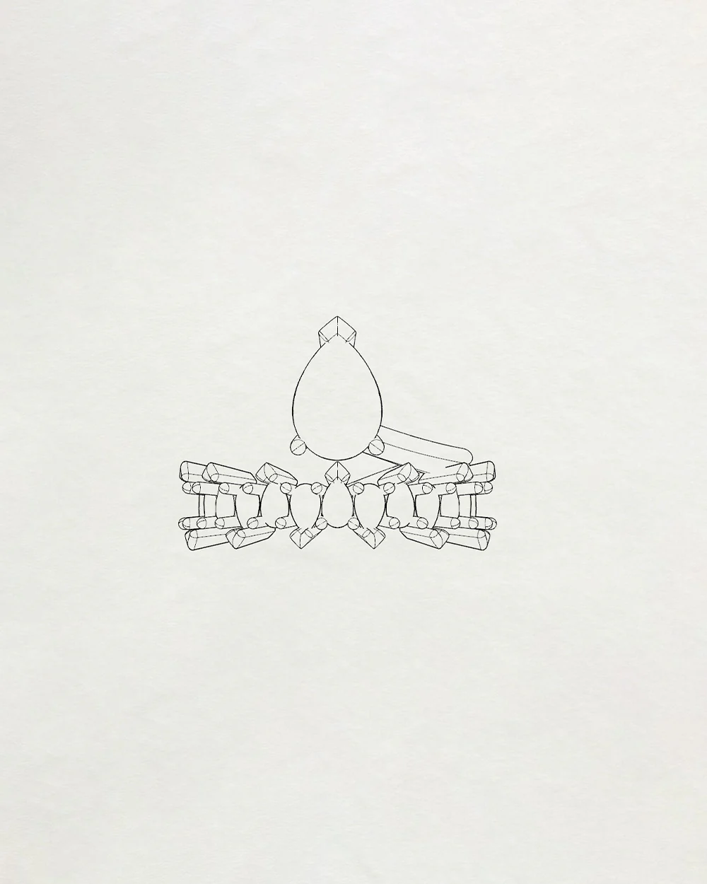 Mana Pear Diamond Engagement Ring - Image 8