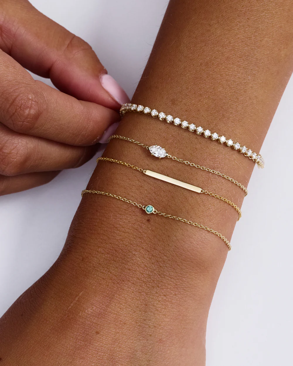 Petite Lab Grown Diamond Tennis Bracelet - Image 11