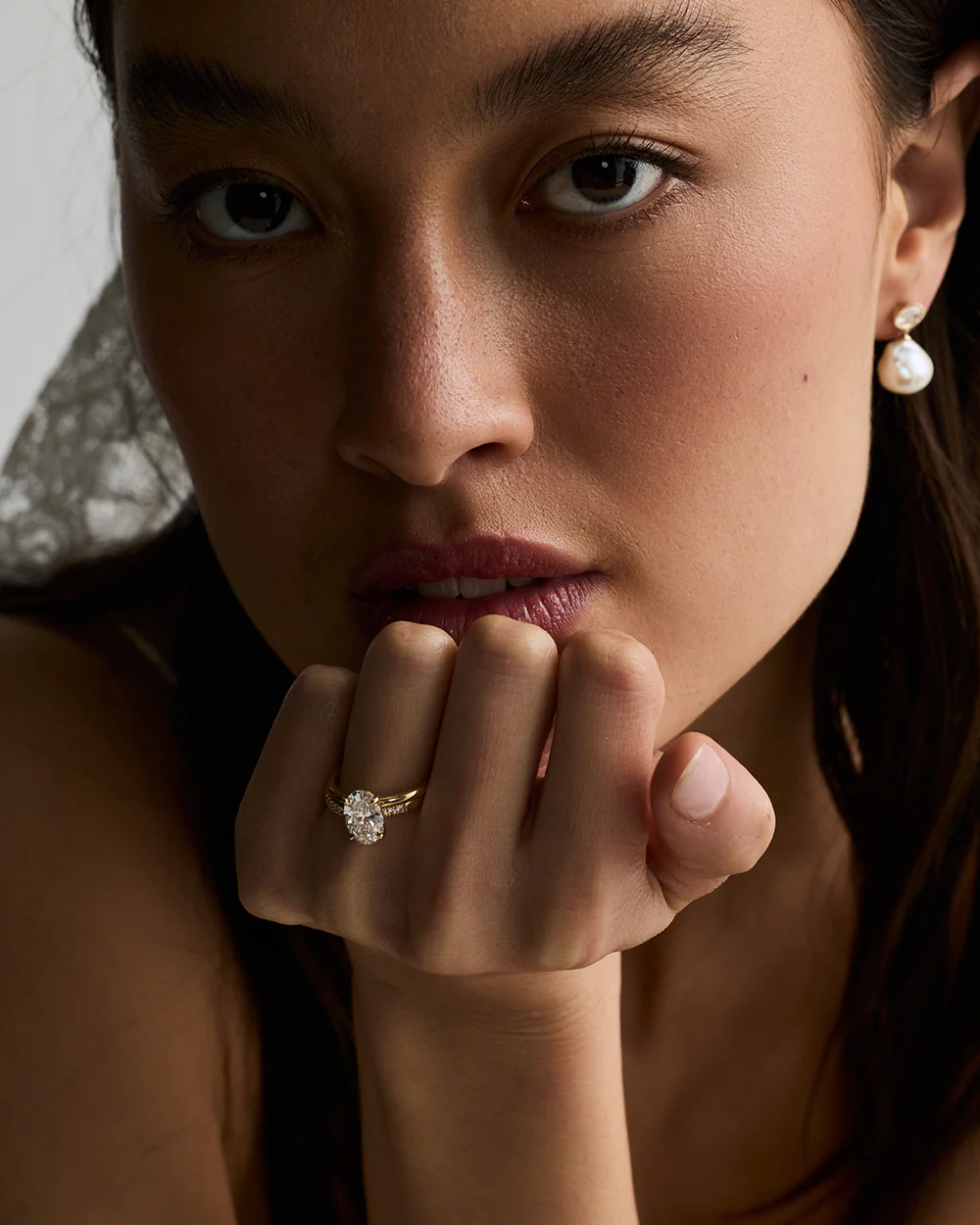 Violet Baroque Pearl Earrings - Image 3